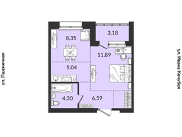 Продается 2-комнатная квартира ЖК Источник, дом 1, 39.35  м², 6193729 рублей