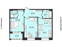 Продается 2-комнатная квартира ЖК Источник, дом 5, 58.73  м², 9015642 рублей