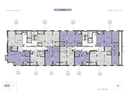 Продается 2-комнатная квартира ЖК Zenith (Зенит), 3 этап, 59.91  м², 8387400 рублей