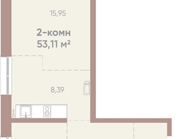 Продается 2-комнатная квартира ЖК Новые горизонты на Советской, д 1, 53.11  м²