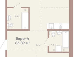 Продается 3-комнатная квартира ЖК Новые горизонты на Советской, д 1, 86.89  м²