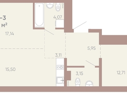 Продается 2-комнатная квартира ЖК Новые горизонты на Советской, д 1, 64.42  м²