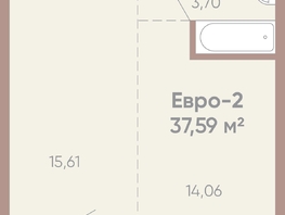 Продается 1-комнатная квартира ЖК Новые горизонты на Советской, д 1, 37.59  м²