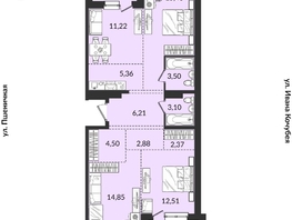 Продается 4-комнатная квартира ЖК Источник, дом 1, 88.76  м², 10093880 рублей