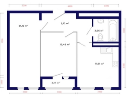 Продается 2-комнатная квартира ЖК Юго-Западный, дом 17, 60.56  м², 7432000 рублей