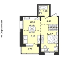 Продается 2-комнатная квартира ЖК Источник, дом 6, 44.74  м², 6518618 рублей