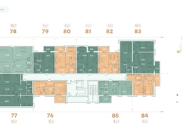 Продается 1-комнатная квартира ЖК Фамилия, дом 1, 40.1  м², 7043976 рублей