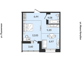 Продается 2-комнатная квартира ЖК Источник, дом 1, 40.32  м², 6557524 рублей