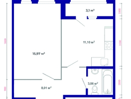 Продается 1-комнатная квартира ЖК Юго-Западный, дом 17, 41.24 м², 6528000 рублей