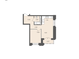Продается 1-комнатная квартира ЖК Автограф, 41.96 м², 9293972 рублей