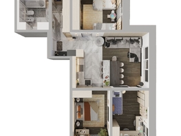 Продается 4-комнатная квартира ЖК Стрижи Сити, блок-секции 8,9, 85.1 м², 14892500 рублей