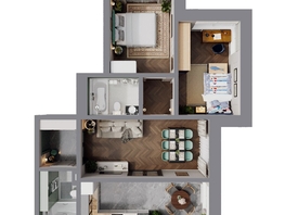 Продается 3-комнатная квартира ЖК Стрижи Сити, блок-секции 6,7, 79.68 м², 12908160 рублей