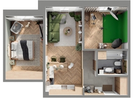 Продается 3-комнатная квартира ЖК Стрижи Сити, блок-секции 6,7, 60.12 м², 10521000 рублей