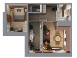 Продается 2-комнатная квартира ЖК Квартал Стрижи, 3 очередь, дом 1, 54.2 м², 11968000 рублей