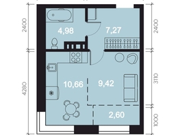 Продается 1-комнатная квартира ЖК RIVERANG (РиверАнг), 34.93  м², 9033748 рублей