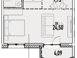Продается 1-комнатная квартира ЖК Аквамарин, дом 1, 45.62  м², 9808300 рублей