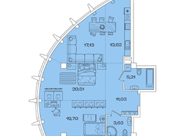 Продается 3-комнатная квартира ЖК Звезды, дом 2, 90.83 м², 24569515 рублей