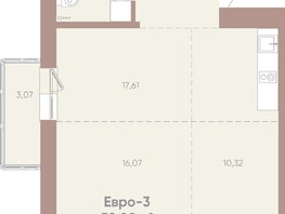 Продается 2-комнатная квартира ЖК Новые горизонты на Советской, д 1, 58.08  м², 9400000 рублей