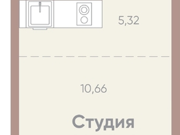 Продается 1-комнатная квартира ЖК Новые горизонты на Советской, д 1, 24.96 м², 5200000 рублей