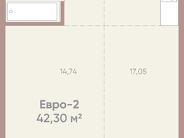 Продается 1-комнатная квартира ЖК Новые горизонты на Советской, д 1, 42.3 м², 7000000 рублей