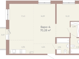 Продается 3-комнатная квартира ЖК Новые горизонты на Советской, д 1, 70.28 м², 11400000 рублей