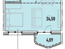 Продается 1-комнатная квартира ЖК Аквамарин, дом 1, 45.62 м², 10036400 рублей