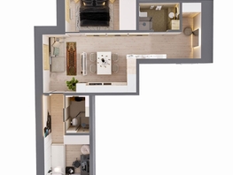 Продается 3-комнатная квартира ЖК Стрижи Сити, блок-секции 8,9, 67.7 м², 12253700 рублей