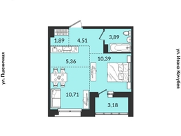 Продается 2-комнатная квартира ЖК Источник, дом 1, 39.93 м², 6705565 рублей