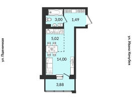 Продается 1-комнатная квартира ЖК Источник, дом 5, 27.93 м², 6382284 рублей
