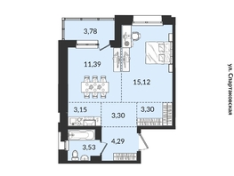 Продается 2-комнатная квартира ЖК Источник, дом 2, 45.78 м², 8439250 рублей