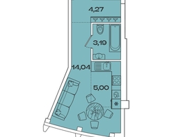 Продается 1-комнатная квартира ЖК Звезды, дом 3, 26.5 м², 8082500 рублей