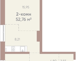 Продается 2-комнатная квартира ЖК Новые горизонты на Советской, д 1, 52.76 м², 8600000 рублей