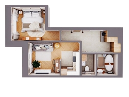 Продается 2-комнатная квартира ЖК Стрижи Сити, блок-секции 6,7, 44.37 м², 9761400 рублей