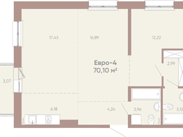 Продается 3-комнатная квартира ЖК Новые горизонты на Советской, д 1, 70.1  м², 11100000 рублей