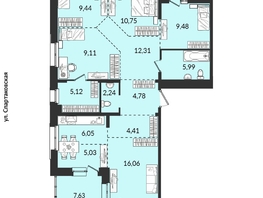 Продается 5-комнатная квартира ЖК Источник, дом 6, 112.42 м², 13153140 рублей
