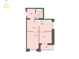 Продается 1-комнатная квартира ЖК Автограф, 49.05  м², 8754394 рублей