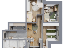 Продается 3-комнатная квартира ЖК Стрижи Сити, блок-секции 8,9, 72.7  м², 17050000 рублей