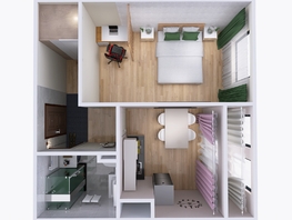 Продается 1-комнатная квартира ЖК Юго-Западный, дом 17, 38.44  м², 5751300 рублей
