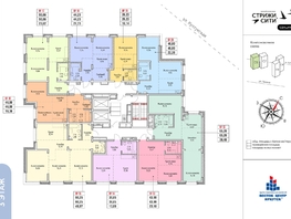 Продается 2-комнатная квартира ЖК Стрижи Сити, блок-секции 6,7, 46.9 м², 10552500 рублей