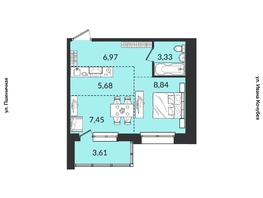Продается 2-комнатная квартира ЖК Источник, дом 3, 35.88  м², 6979593 рублей