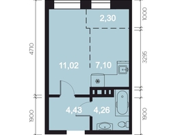 Продается 1-комнатная квартира ЖК RIVERANG (РиверАнг), 29.11  м², 8468491 рублей