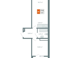 Продается 2-комнатная квартира ЖК Автор, дом 1, 43  м², 7432500 рублей