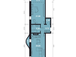 Продается 2-комнатная квартира ЖК RIVERANG (РиверАнг), 65.39  м², 16946719 рублей