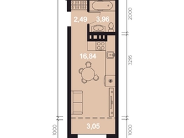 Продается 1-комнатная квартира ЖК RIVERANG (РиверАнг), 26.34  м², 8369478 рублей