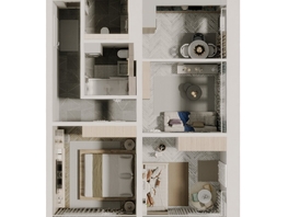 Продается 3-комнатная квартира ЖК Квартал Стрижи, 3 очередь, дом 1, 59.9  м&sup2;, 9883500 рублей