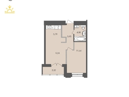 Продается 1-комнатная квартира ЖК Автограф, 40.02  м&sup2;, 8324346 рублей