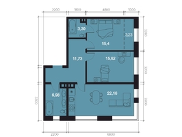 Продается 3-комнатная квартира ЖК RIVERANG (РиверАнг), 75.19  м&sup2;, 20063384 рублей
