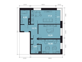 Продается 3-комнатная квартира ЖК Клубный дом РиверАнг, 73.39  м&sup2;, 15981246 рублей