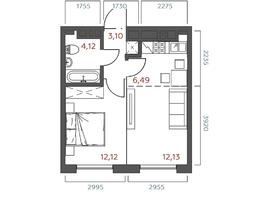 Продается 1-комнатная квартира ЖК Салют, 37.96  м&sup2;, 7743840 рублей
