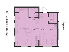 Продается 3-комнатная квартира ЖК Затон, блок-секция 2, 61.6  м&sup2;, 8624000 рублей
